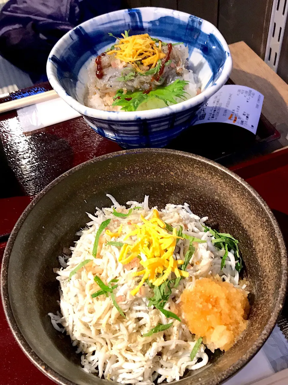 釜揚げしらす丼&生しらす丼|ふくぷくさん