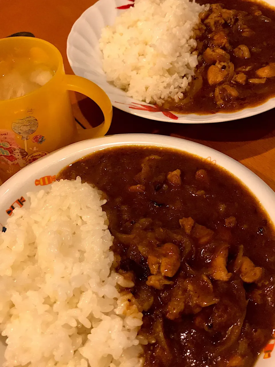 チキンカレー🍛  桃のジュース🍹🍑|ch＊K*∀o(^^*)♪さん