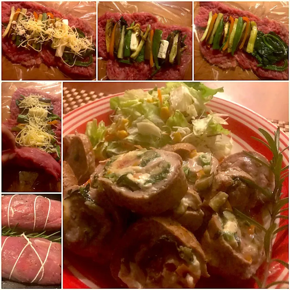 Rouleau de filet de porc🌀豚ﾌｨﾚ肉の野菜ﾁｰｽﾞﾛｰﾙ|🌈Ami🍻さん