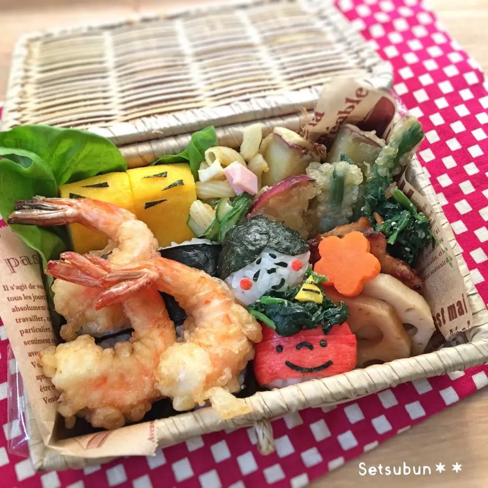 Snapdishの料理写真:節分弁当♩天ぷら|yokkoiroさん