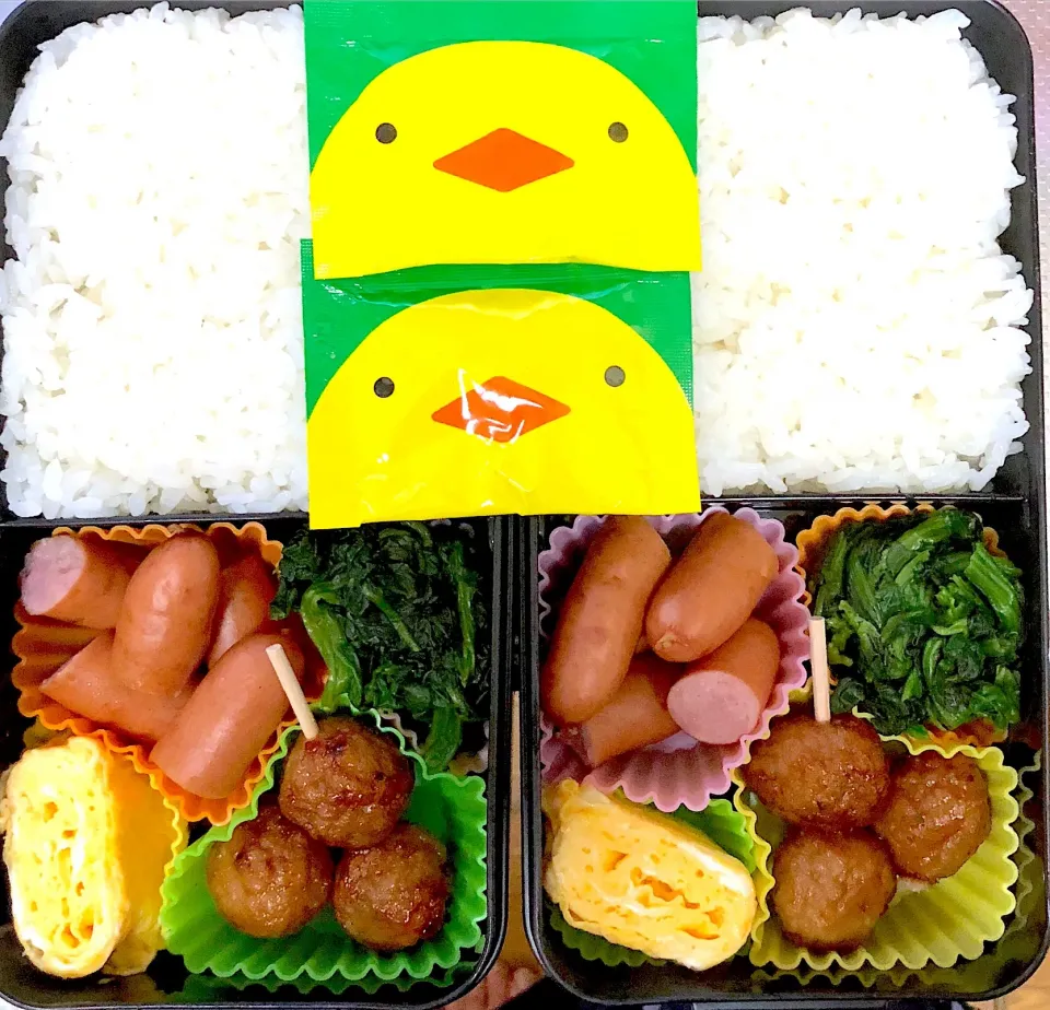 男子二人分お弁当✩°｡ ⸜(* ॑  ॑* )⸝|とんちゃさん