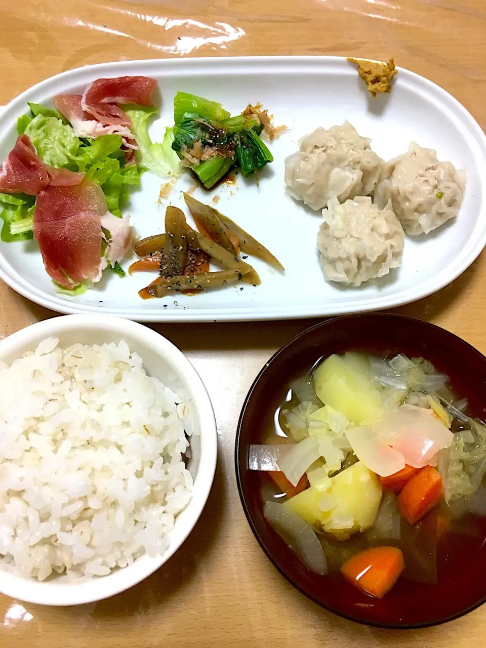 手作りシュウマイで晩ご飯|かわちさん