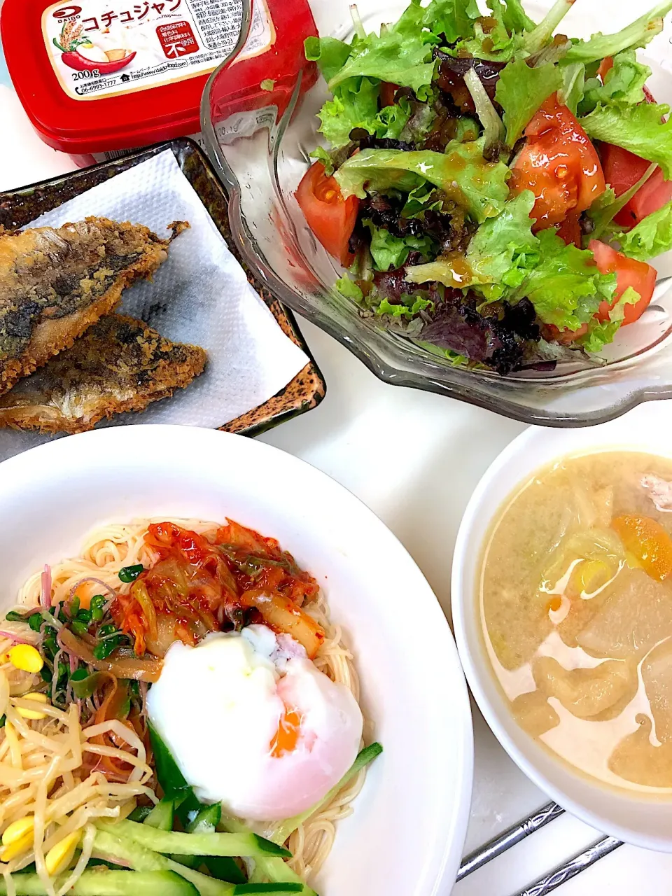 ビビン素麺🍴晩御飯|しのてらさん