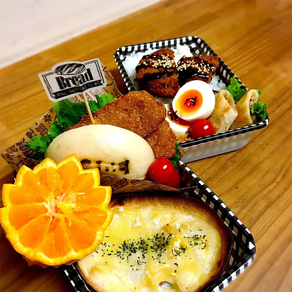 お弁当#ベーグルサンド#スパグラ#KALDIトルティーヤボート|mnkさん