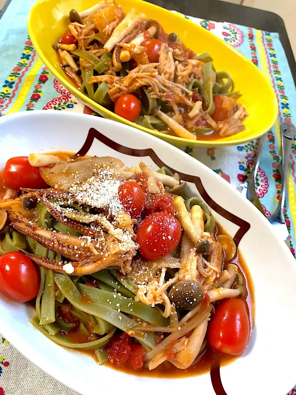 昨晩のトマト鍋の残りスープでパスタ🍝ランチ|がぁがさん