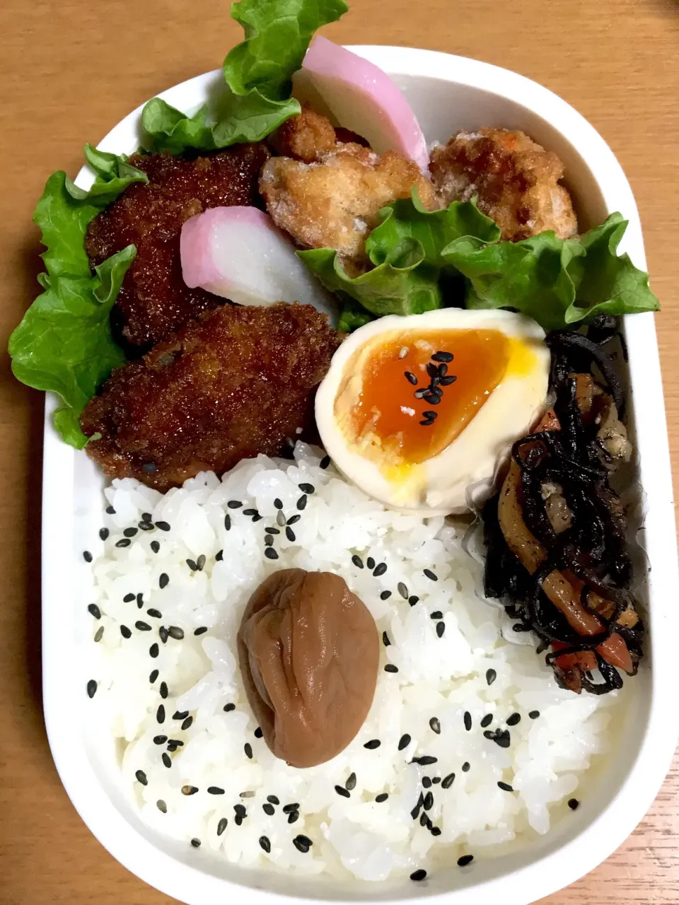 ソースカツ＆豆腐の落としあげ…弁当🍱|トトロ好きさん