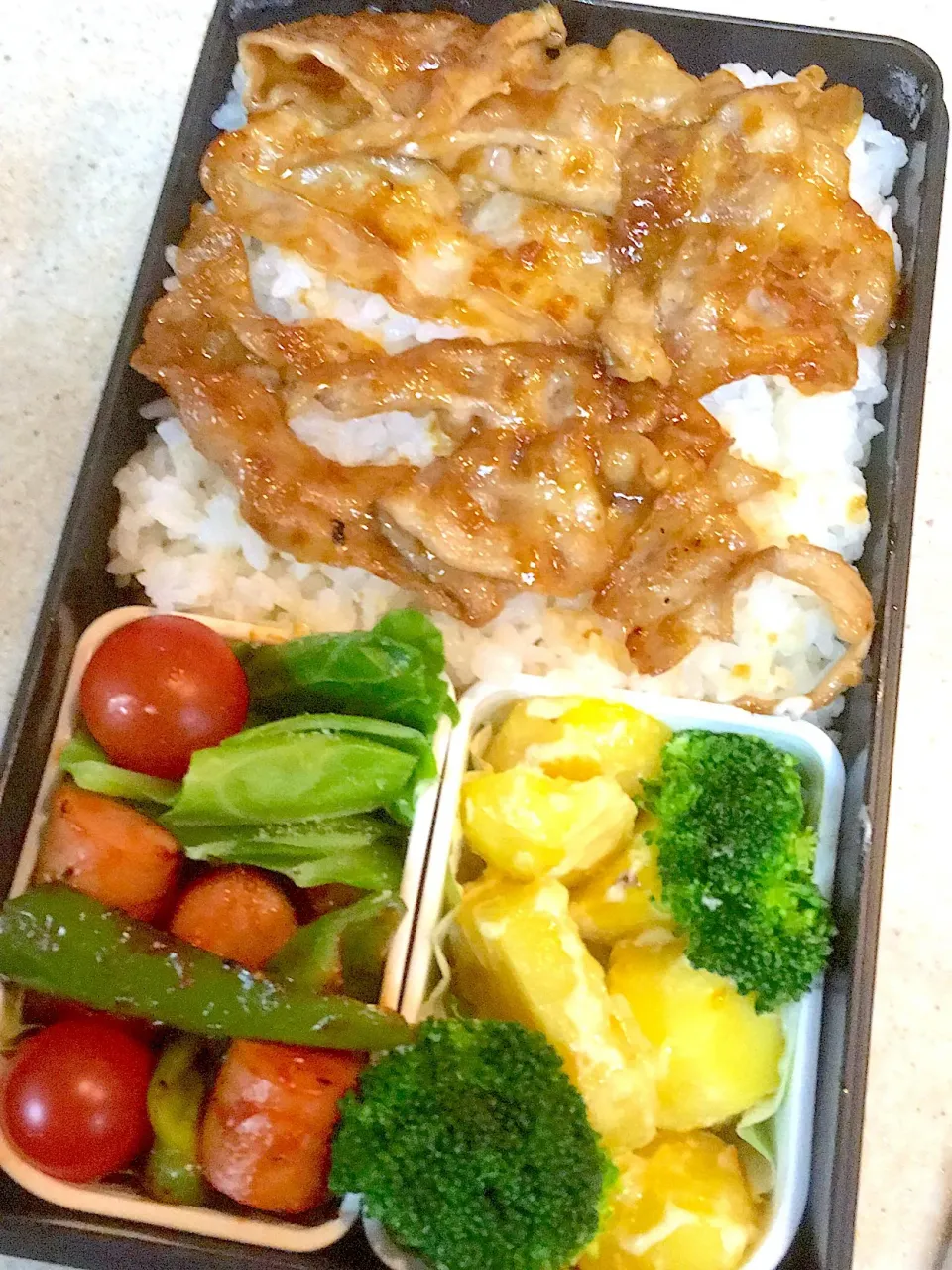 生姜焼き弁当|白さくさん