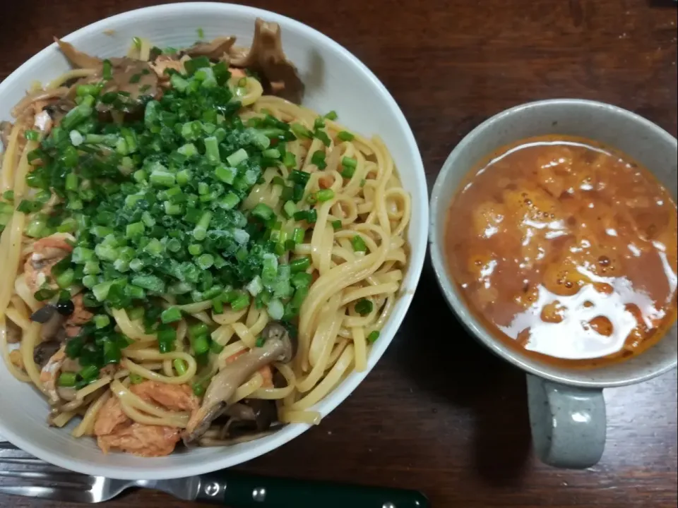 キノコのパスタ #朝食|アクちゃんさん