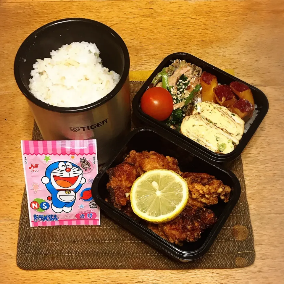 唐揚げ弁当🍱
 #中学生男子弁当  #弁当  #お弁当|ちっくんさん