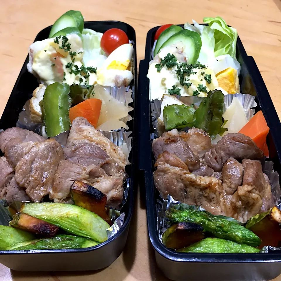 Snapdishの料理写真:今日の親父弁当！|沖縄「ピロピロ」ライフさん