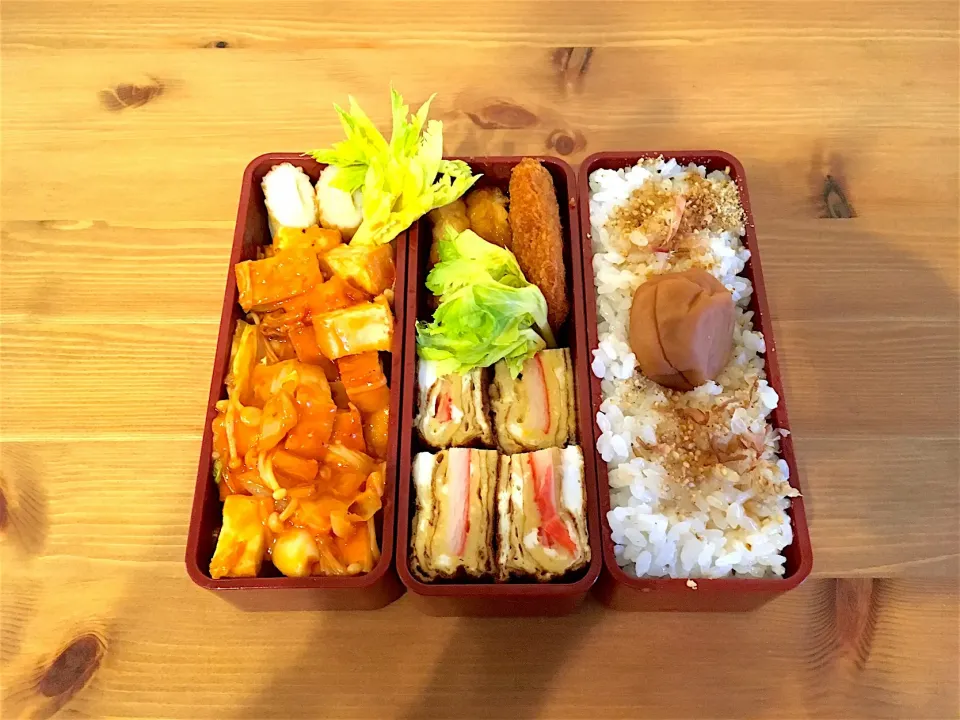 厚揚げとえのきのケチャマヨ炒め弁当|Emi Mikadoさん