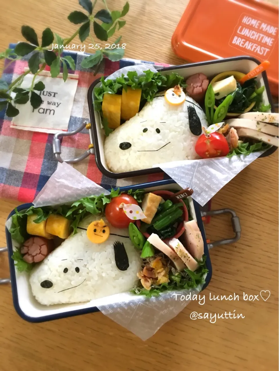 鬼のお面をつけたスヌーピー弁当♪|sayu♡さん