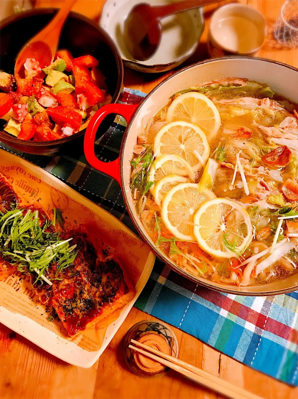 白菜と豚肉のミルフィーユレモン鍋🍋
    厚揚げの味噌マヨチーズ焼き(ᵔᴥᵔ)|Mariruさん