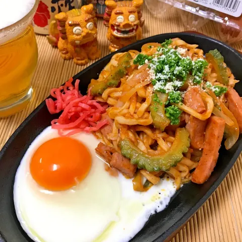 「特許のたまご「とくたま」」を使ってみたSnapdishの料理・レシピ写真:沖縄ん鉄ナポ  #とくたま #鉄板ナポリタン