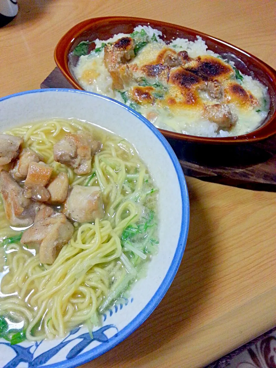 塩ラーメン、チキンドリア|みどりさん