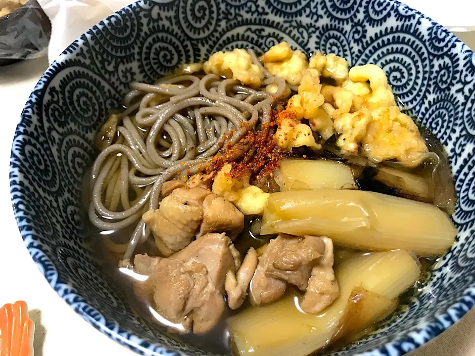 Snapdishの料理写真:節分そば！土川蕎麦で鶏南蛮そば。|Hiropanさん