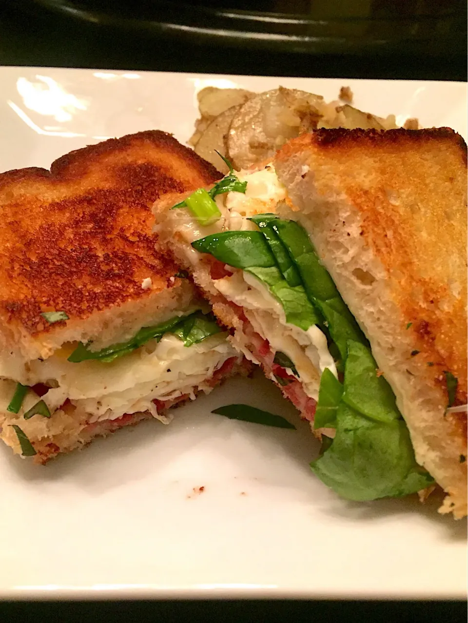 Fried Egg, Pancetta, Parmesan and Spinach Grilled Cheese Sandwich|K Goodnessさん