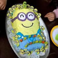 Snapdishの料理写真:Minions b-day cake for my daughter’s 6th BD|Aymee Bestさん