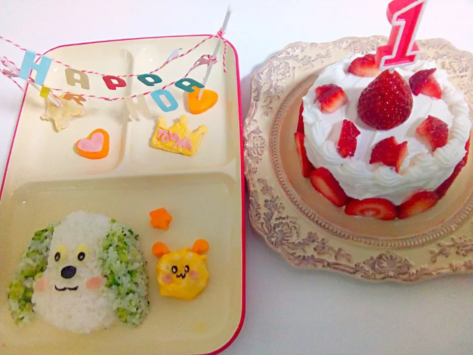 1歳のお誕生日♡

ワンワンうーたんプレートと
苺ケーキ🎂

 #おうちごはん #お誕生日 #ワンワン #うーたん|しほさん