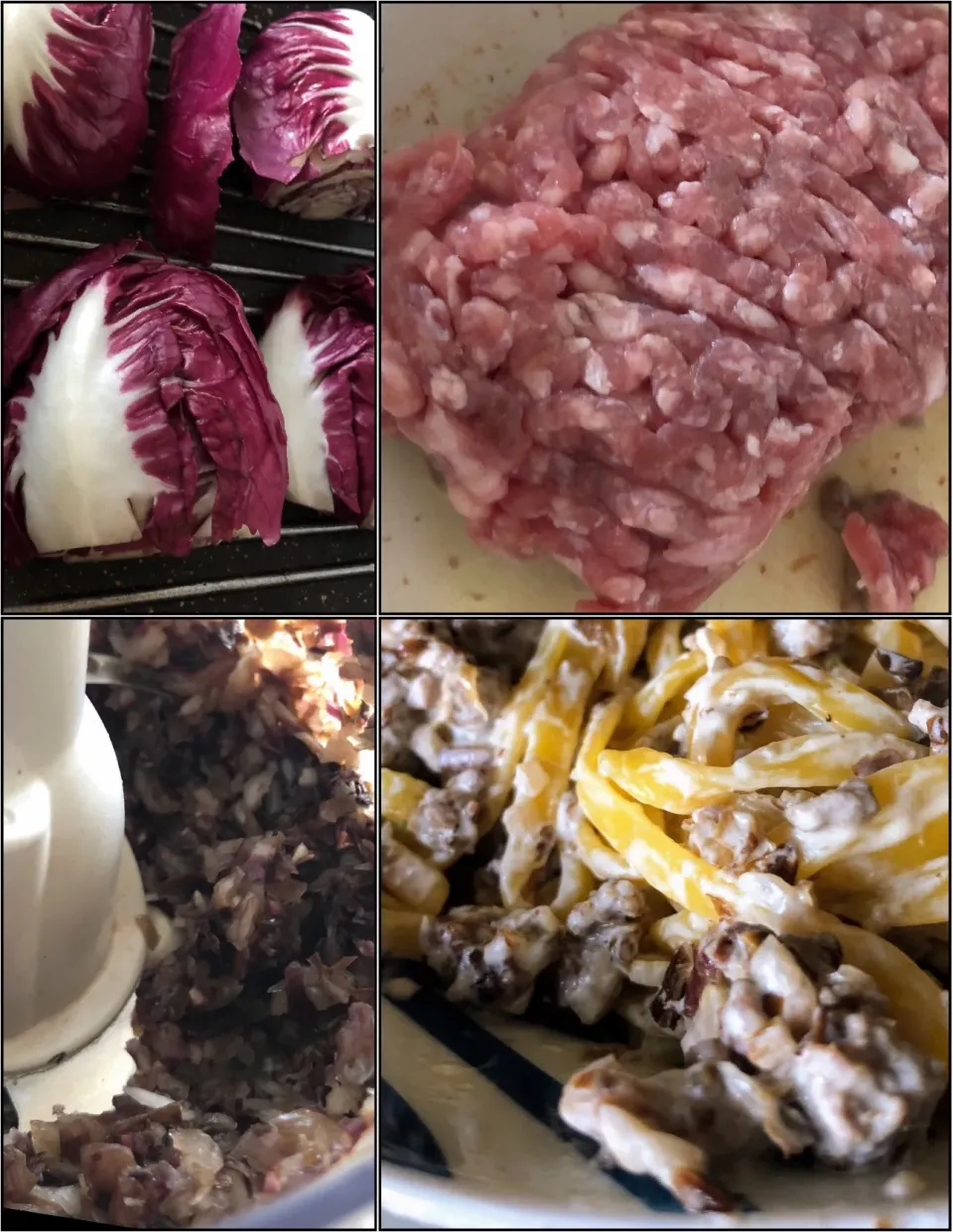 ‪Pasta fresca con radicchio Treviso grigliato, frullato e unito a poca panna e carne trita.‬|matteo pisanoさん