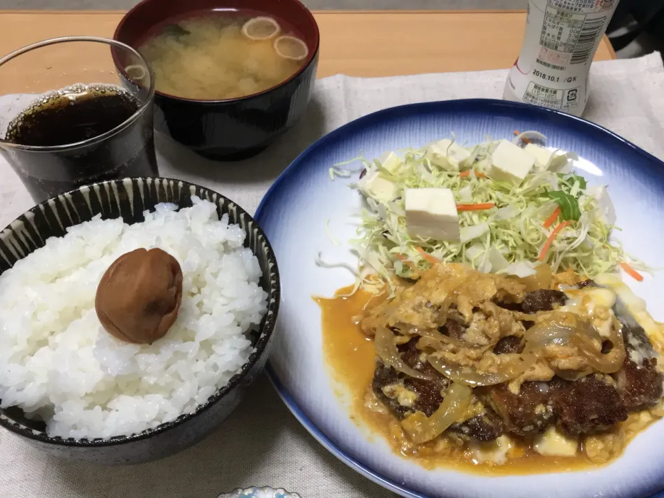 かつ卵とじ定食|はやとさん