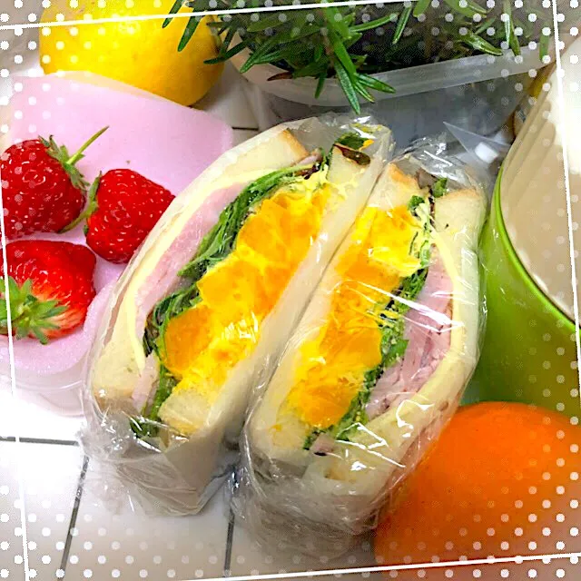 サンドイッチ弁当とトマトのスープ
(((o(♡︎´▽︎`♡︎)o)))いちごもね🍓|Mehco Coconutvanillaさん