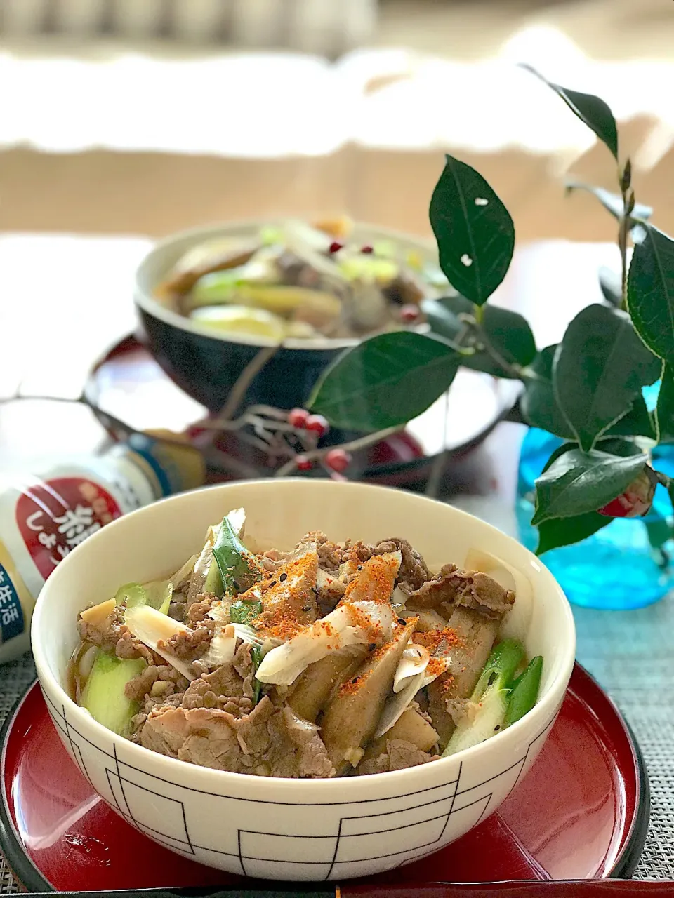 牛蒡と牛肉のしぐれ煮うどん|シュトママさん