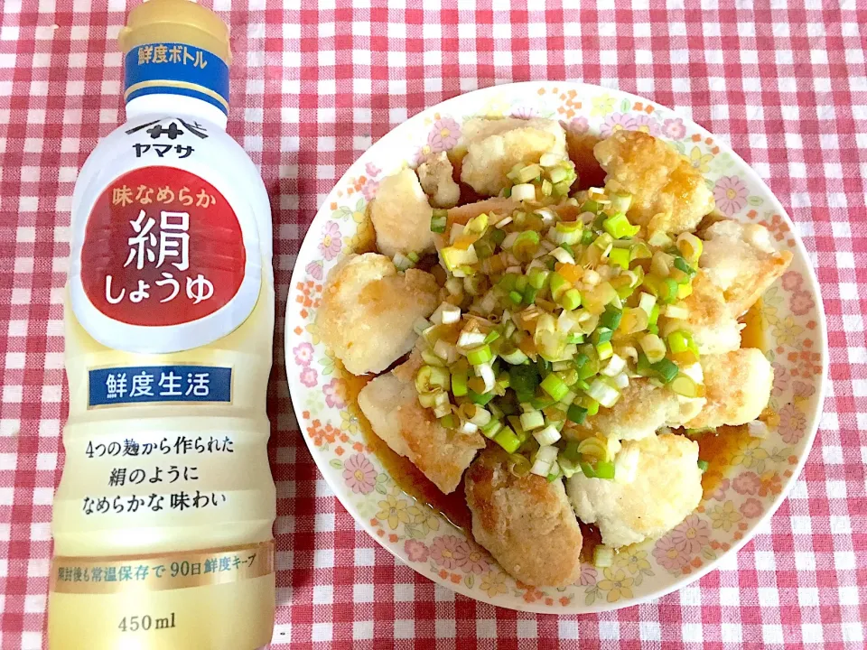 snapdishさんにいただいた、ヤマサ鮮度生活 味なめらか絹しょうゆを使って、油淋鶏٩(๑❛ᴗ❛๑)۶🌼|nacchan♪さん