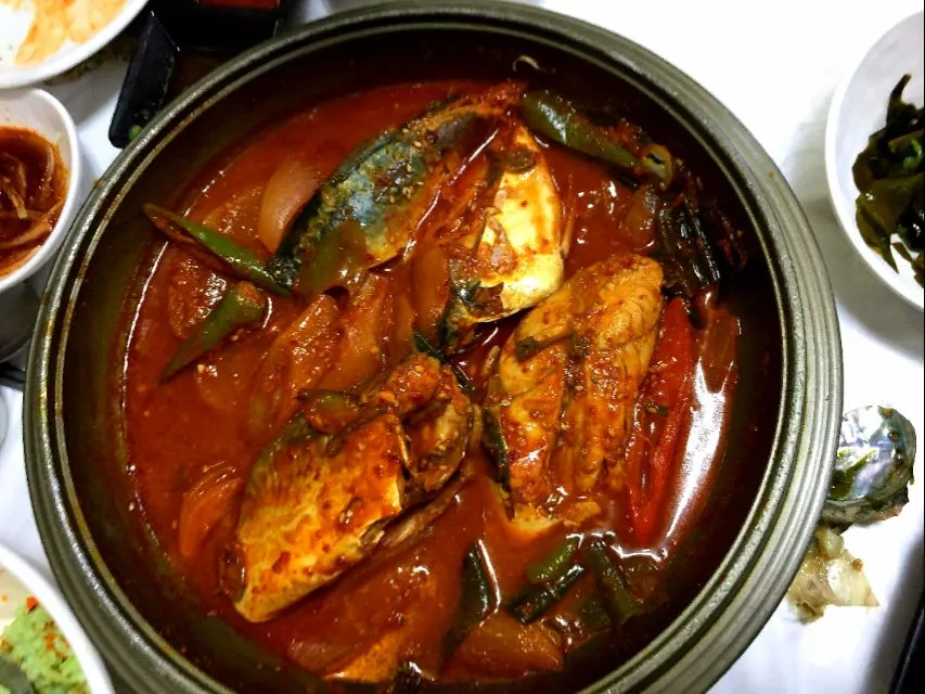 spicy mackerel stew|steven z.y.さん