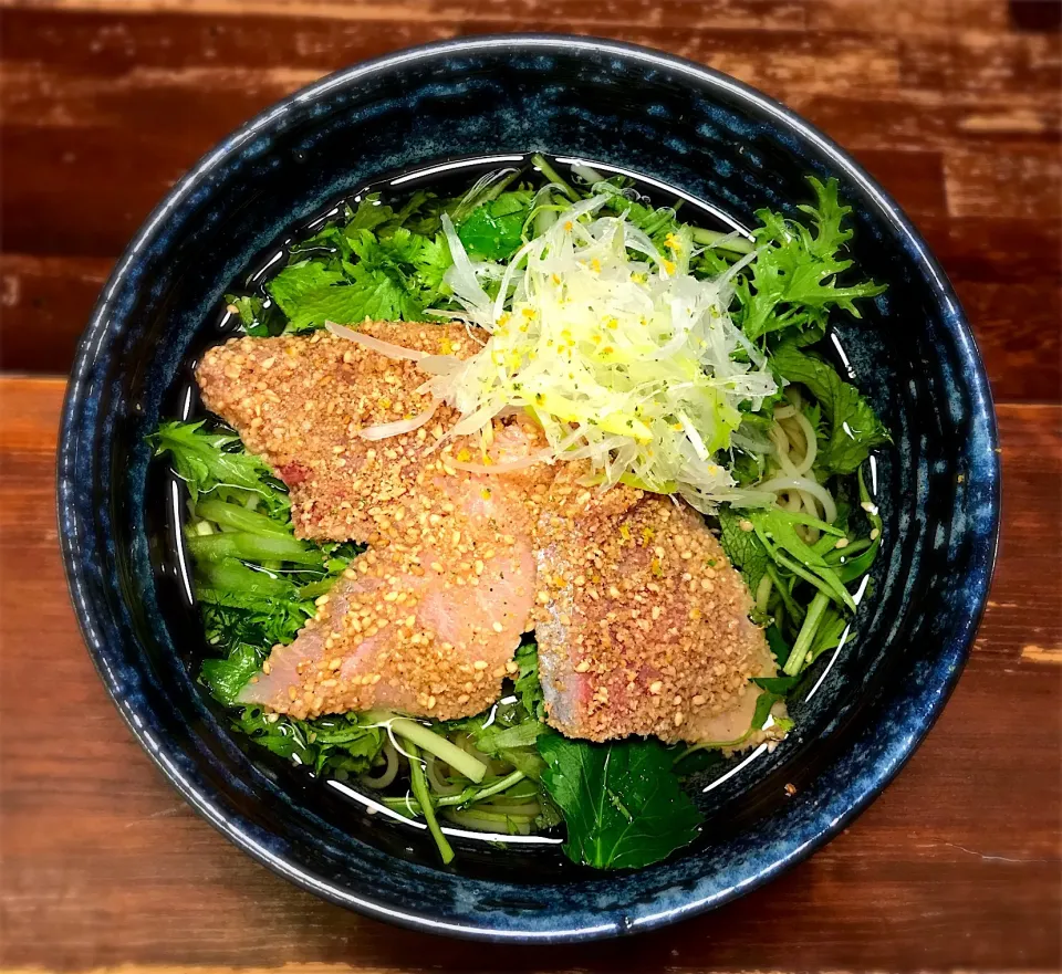 胡麻づけ 鰤しゃぶ温めん1|半田手延べそうめんの店 阿波や壱兆さん