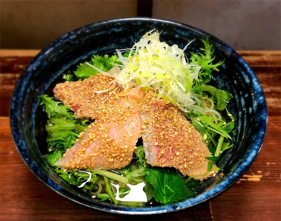 胡麻づけ 鰤しゃぶ温めん2|半田手延べそうめんの店 阿波や壱兆さん