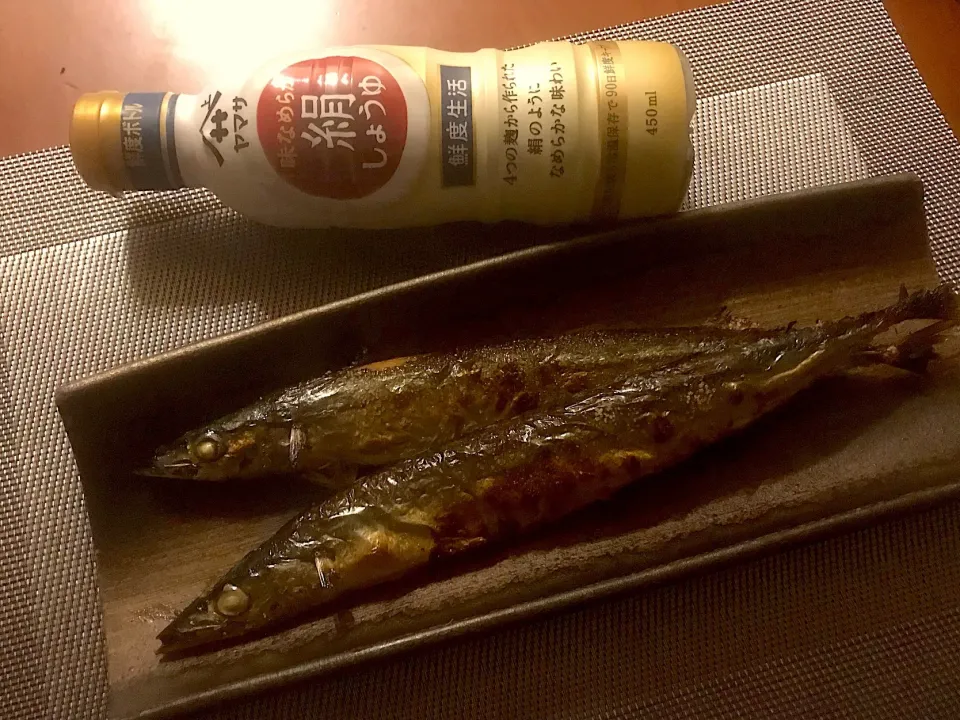 Salt-grilled Pacific Saury🐟秋刀魚の塩焼き|🌈Ami🍻さん