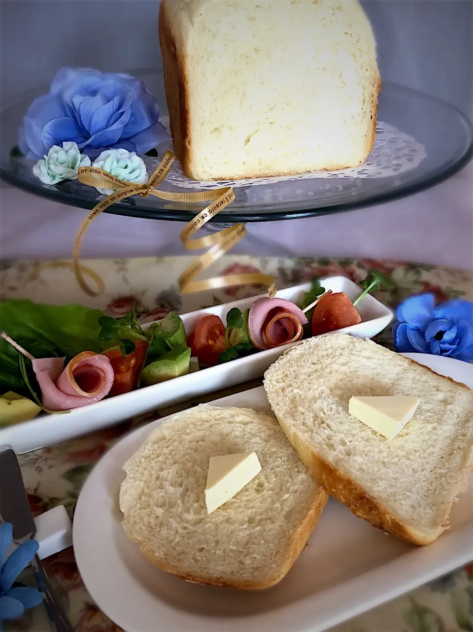 もちもち食感がたまらない💕 米粉の食パン (◡ε◡ฺ❤)➰🍞|AKUBI*:ஐ(●˘͈ ᵕ˘͈)さん