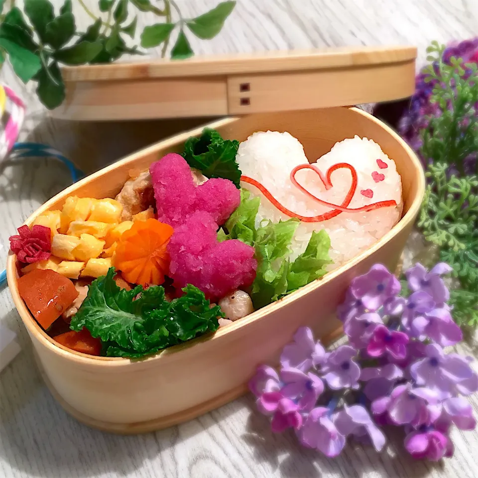 Snapdishの料理写真:#バレンタイン もうすぐ！弁当|puchan_cafeさん