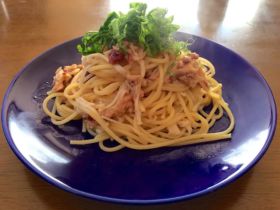 ツナと梅の和風パスタ
 #ヤマサ醤油  #ヤマサ鮮度生活味なめらか絹しょうゆ  #ヤマサさんありがとうございます|いく❤️さん