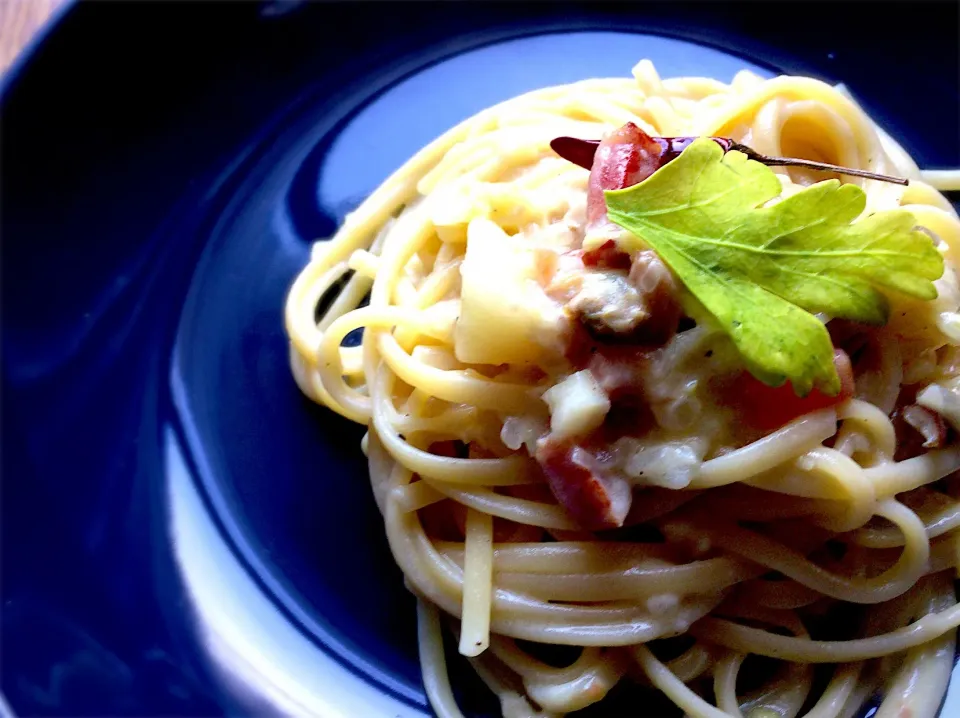 クラムチャウダーのパスタ|あすこのさん