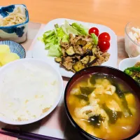 Snapdishの料理写真:茄子と豚肉の生姜炒め #2018  #おうちごはん #夜ごはん  #一人暮らし  #自炊|なべちゃんさん