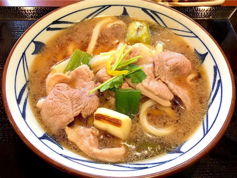 Snapdishの料理写真:鴨ねぎうどん（大）#丸亀製麺#夜鳴きうどん#半額 #期間限定|hoppylove25さん