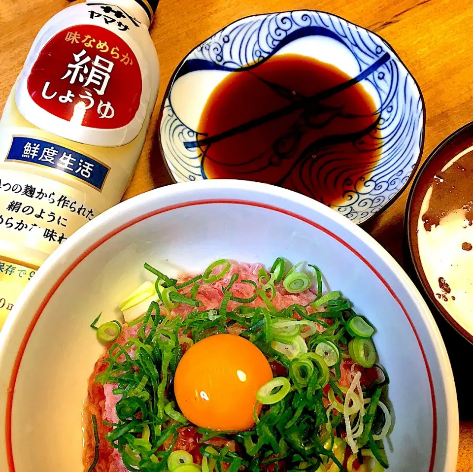 当選しました‼️絹しょうゆでネギとろ丼♪お刺身やお魚にピッタリの繊細な味わいです♪|かおちゃんさん