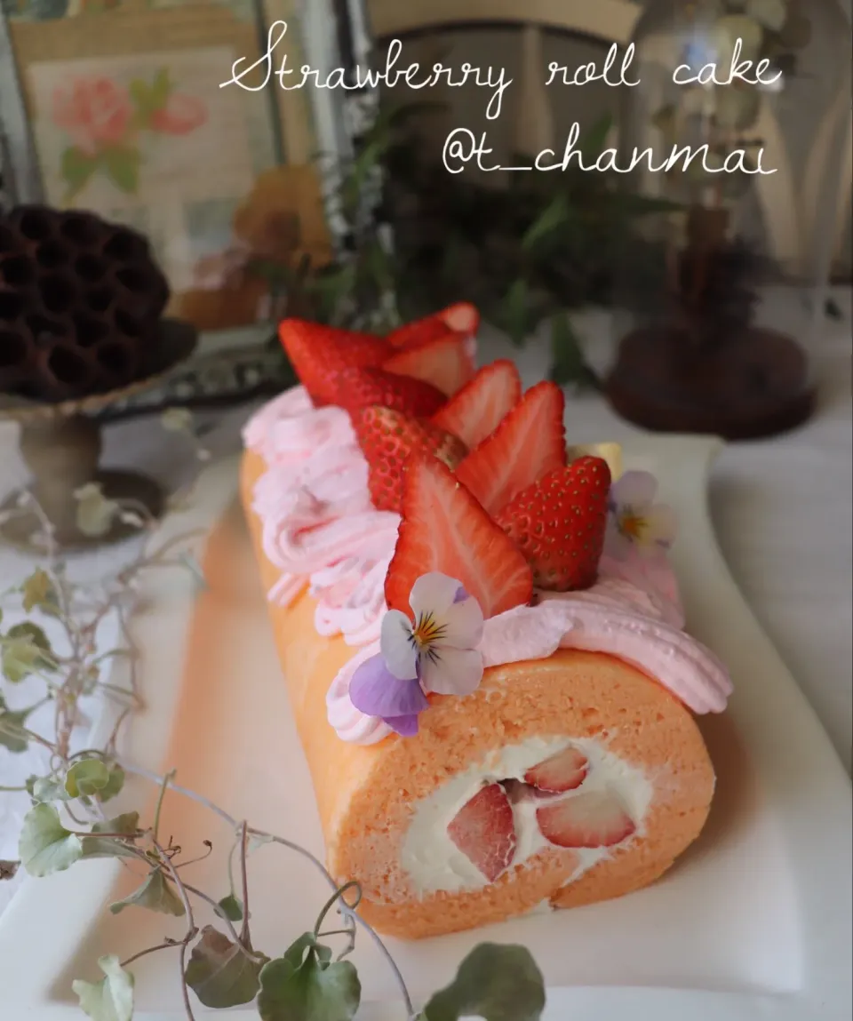 いちごのロールケーキ。|chanmaiさん