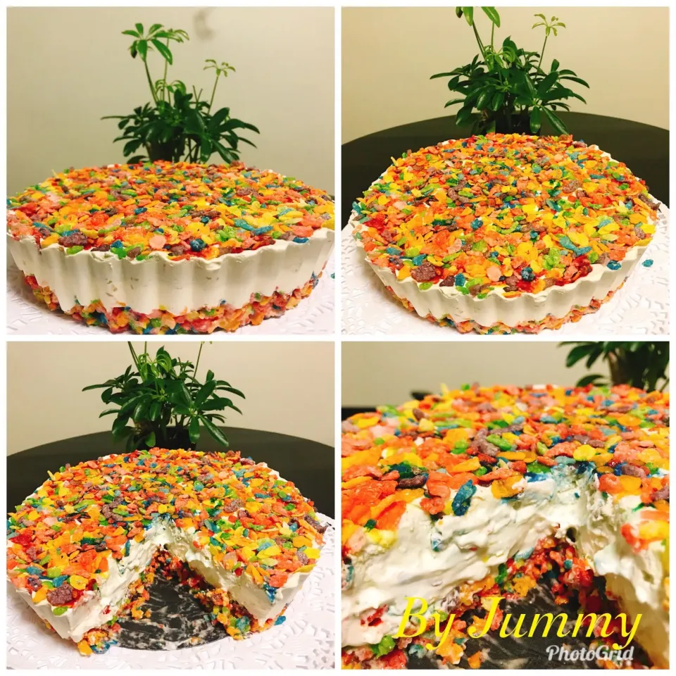 Rainbow cereal cheesecake|Jummyさん