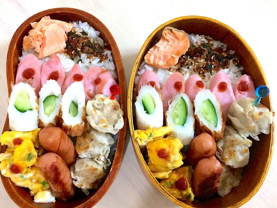 Snapdishの料理写真:今日の男子弁当 2018年2/10
練り物ダラけ弁当ですw🍱

#魚肉ソーセージ #焼シューマイ  #タマゴ焼き #ウィンナー  #ちくわきゅうり|Booパパさん