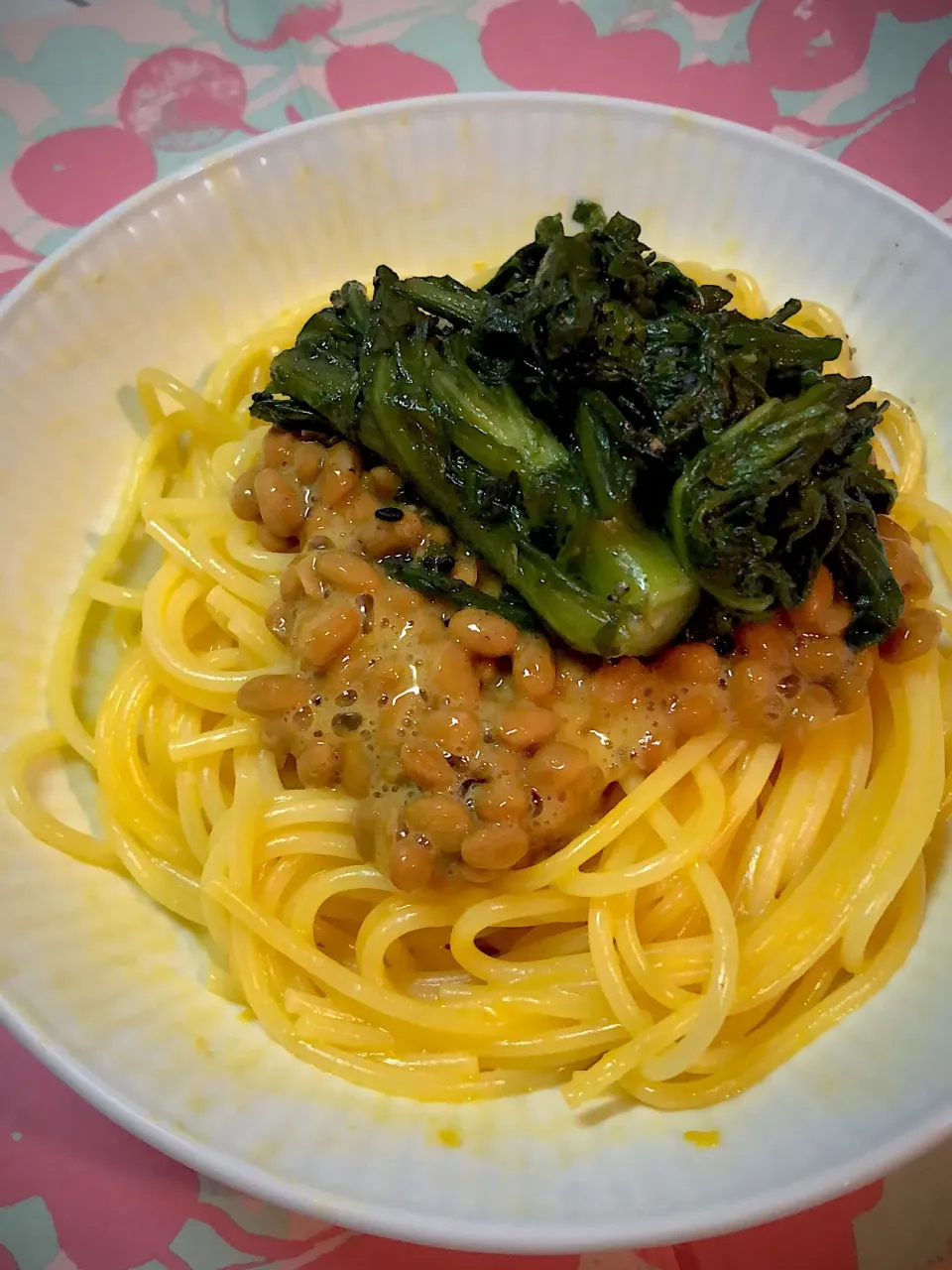 Natto and Shungiku carbonara|Ai Yamamotoさん