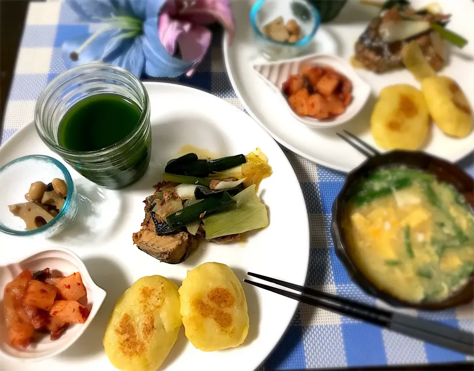 たらこ芋餅がメインの晩御飯💓|noeさん