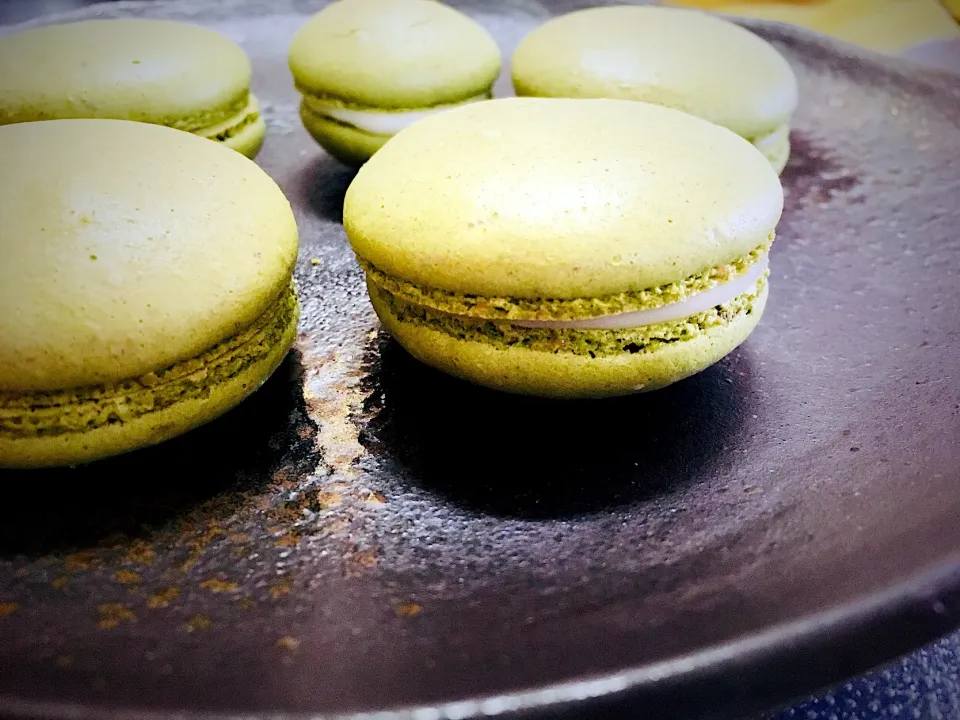 抹茶のマカロン #誕生日のお祝い  #友達に|おかやんさん
