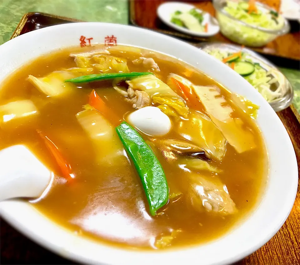 Snapdishの料理写真:晩ごはん  紅蘭の五目麺🍜
 #紅蘭 #諏訪市|砂雪さん