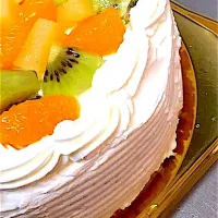 Snapdishの料理写真:フルーツ缶詰のケーキ|shizuyoさん