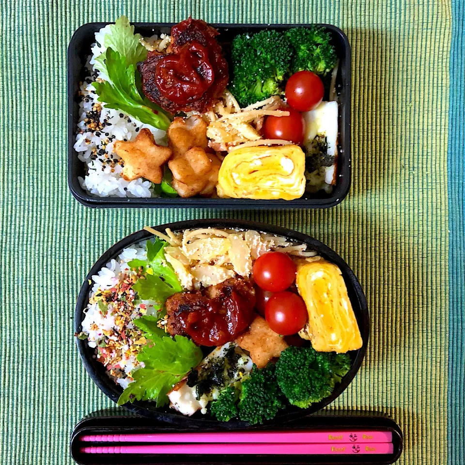 今日のお仕事お弁当🍱
ハートのハンバーグ弁当🧡|RU.Farmさん