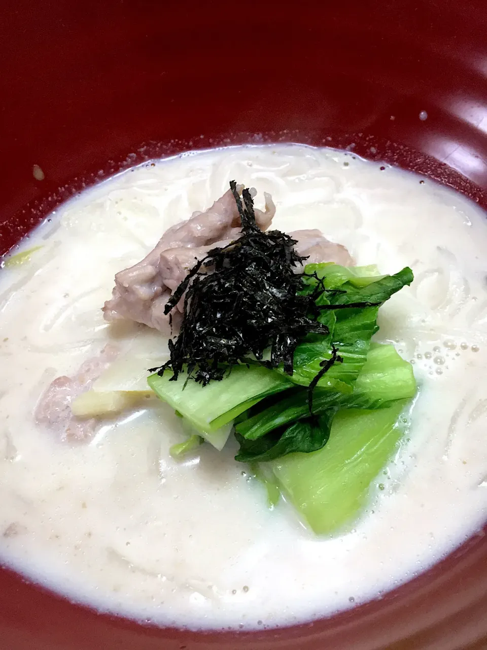 Snapdishの料理写真:ごま豆乳米粉麺|Yumika Kagatsumeさん