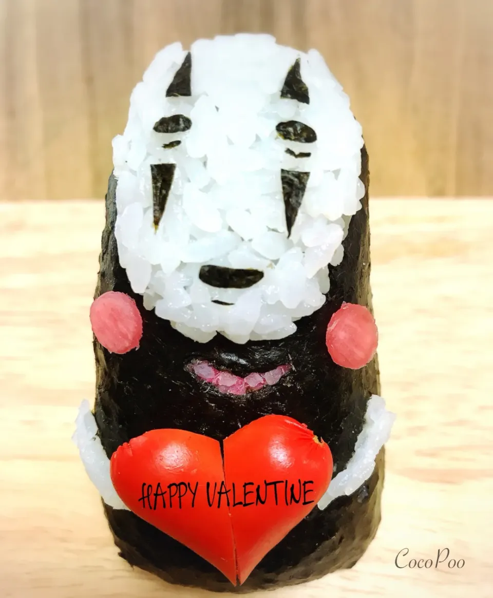 Snapdishの料理写真:カオナシおにぎりｄ୧ Happy Valentine❤︎"|ここぷぅ  @cocopoo2004.2012さん